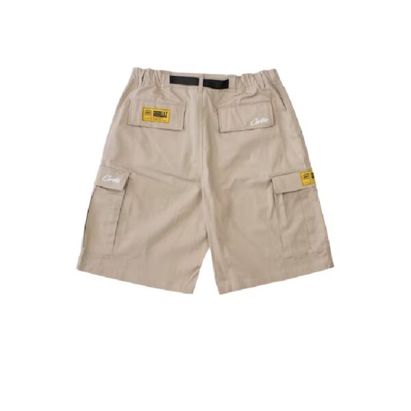 Corteiz Alcatraz Cargo Shorts Beige