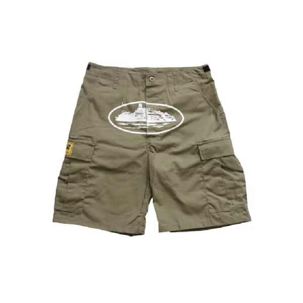 Corteiz Guerillaz 21′ Cargo Shorts Khaki Green