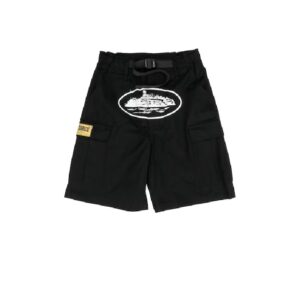 Corteiz Guerillaz 21′ Cargo Shorts Black