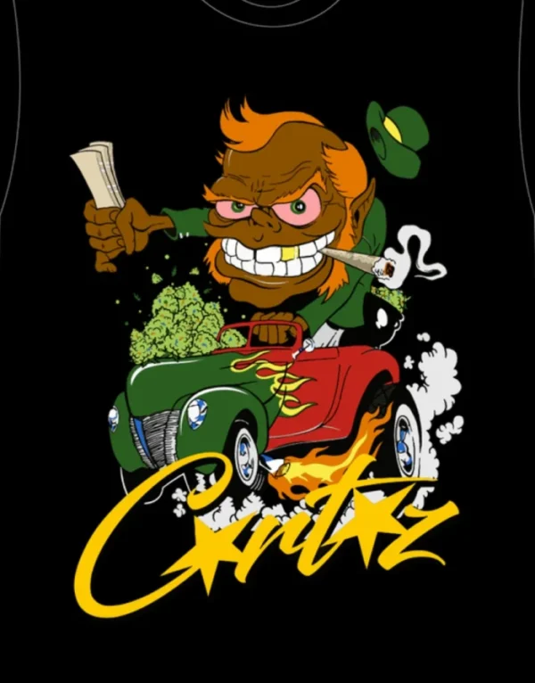 Corteiz Leprechaun 420 T-shirt Black